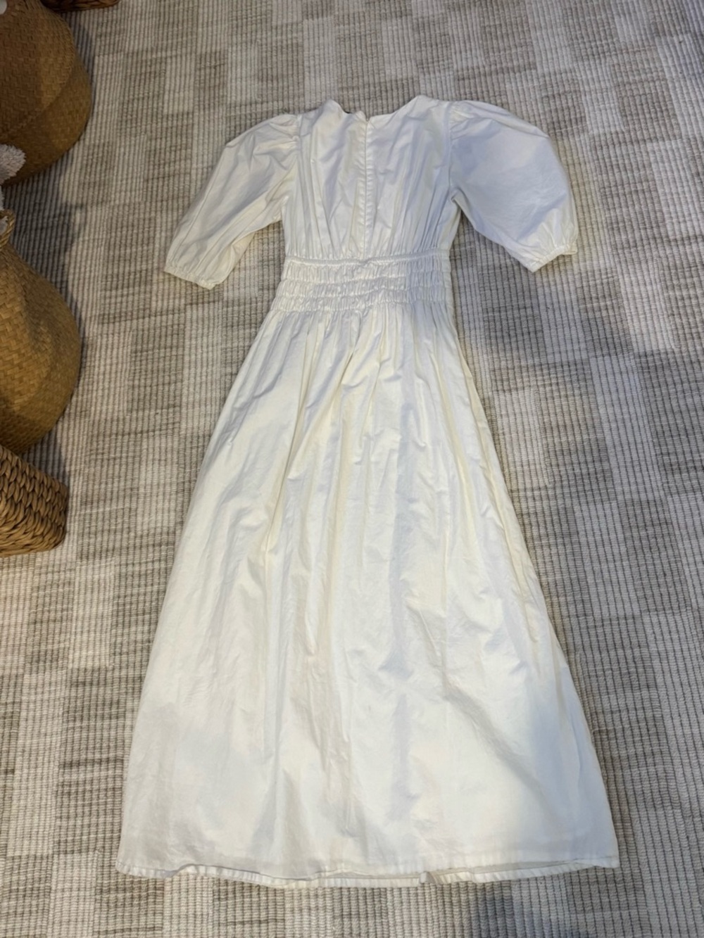 Faithfull the Brand White Puff-Sleeve Maxi Dress - Picture 4 of 4